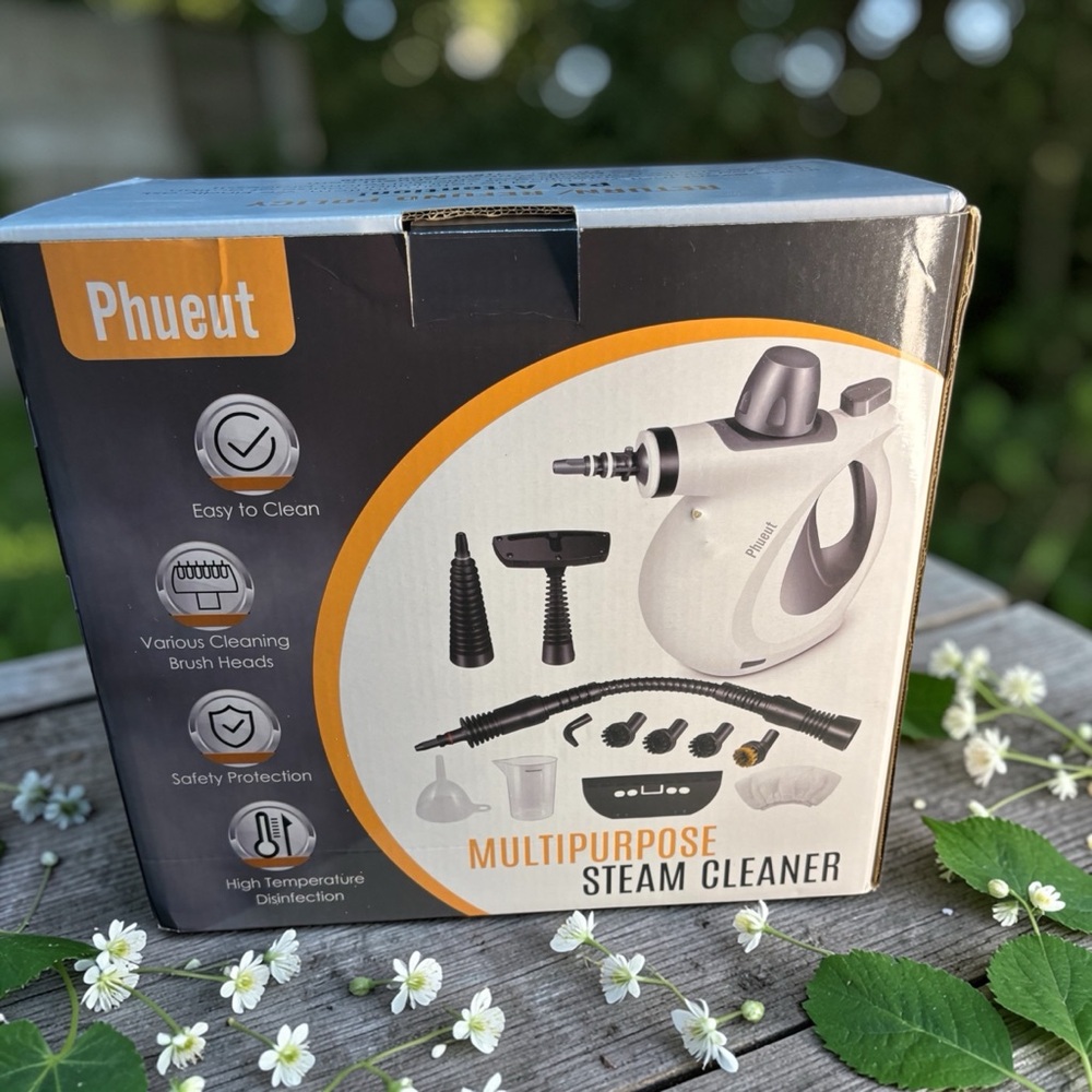 Phueut Pressurized Handheld Multi Purpose Surface Natural Steam Cleaner White